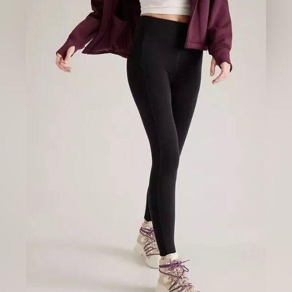 NWT Athleta Altitude Edge Stash Tight. Black. Large/Tall - Picture 1 of 6